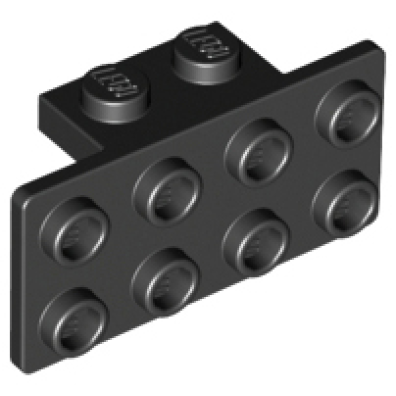 Plaat, Hoek 1x2 - 2x4 Black